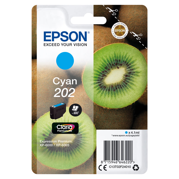 EPSON - C13T02F24010 - Epson - Cartuccia ink - 202 - Ciano - C13T02F24010 - 4,1ml