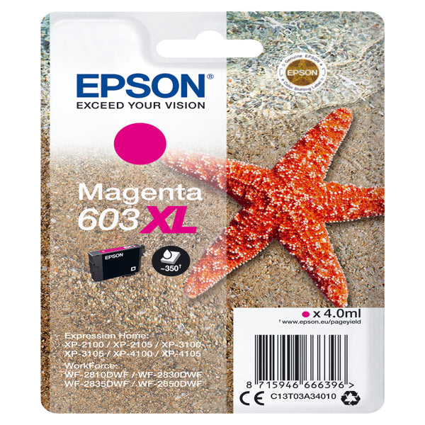 EPSON - C13T03A34010 - Epson - Cartuccia ink - 603XL - magenta - C13T03A34010 - 350 pag