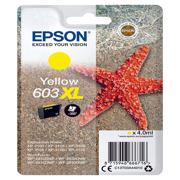 EPSON - C13T03A44010 - Epson - Cartuccia ink - 603XL - giallo - C13T03A44010 - 350 pag