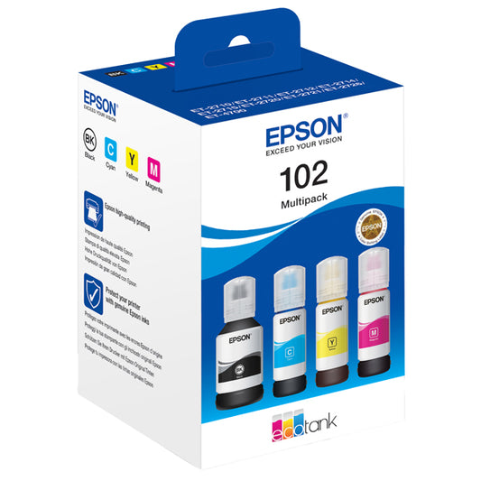 EPSON - C13T03R640 - Epson ECOTANK 102 MULTIPACK BK-C-M-G