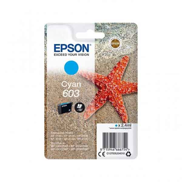 EPSON - C13T03U24010 - Epson - Cartuccia ink - 603 - Ciano - C13T03U24010 - 130 pag