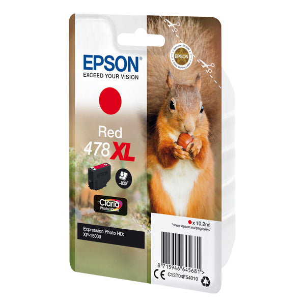 EPSON - C13T04F54010 - Epson - Cartuccia ink - 478XL - Rosso - C13T04F54010 - 10,2ml