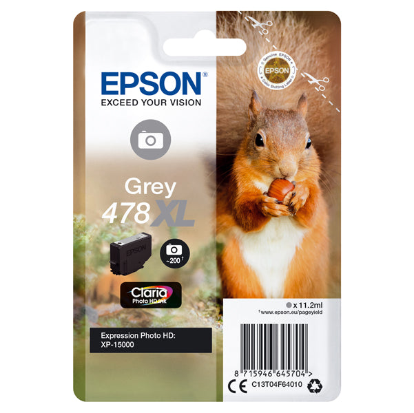 EPSON - C13T04F64010 - Epson - Cartuccia ink - 478XL - Grigio - C13T04F64010 - 11,2ml