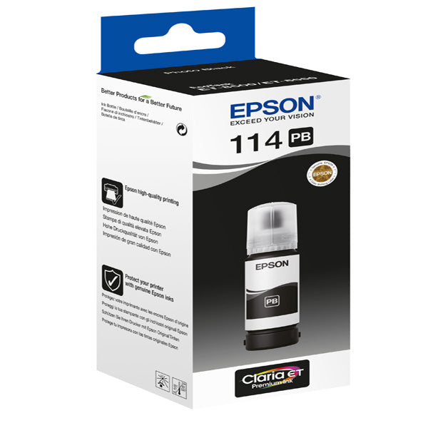 EPSON - C13T07B140 - Epson - Eco Tank - 114 - Nero foto - C13T07B140 - 70 ml
