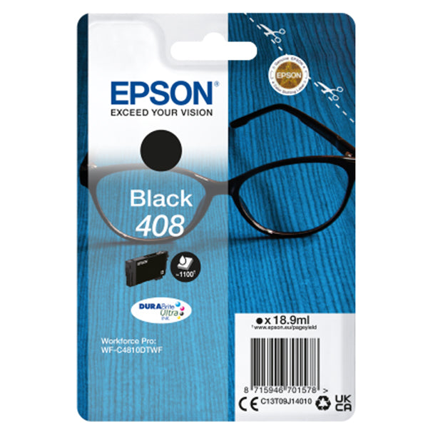 EPSON - C13T09J14010 - Epson - Cartuccia DuraBrite Ultra 408  - Nero -  C13T09J14010