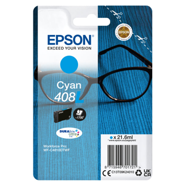 EPSON - C13T09K24010 - Epson - Cartuccia DuraBrite Ultra 408L - Ciano - C13T09K24010