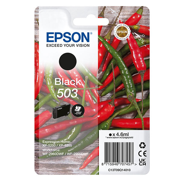 EPSON - C13T09Q14010 - Epson - Cartuccia - Nero - 503- C13T09Q14010 - 4,6 ml