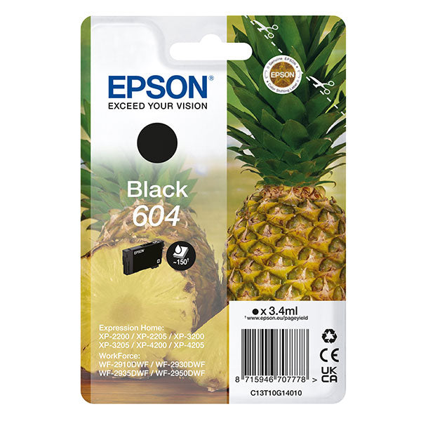 EPSON - C13T10G14010 - Epson - Cartuccia - Nero - 604 - C13T10G14010 - 3,4 ml