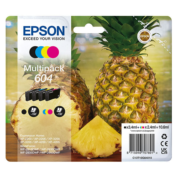 EPSON - C13T10G64010 - Epson - Multipack Cartucce - 604 - BK-C-M-G - C13T10G64010