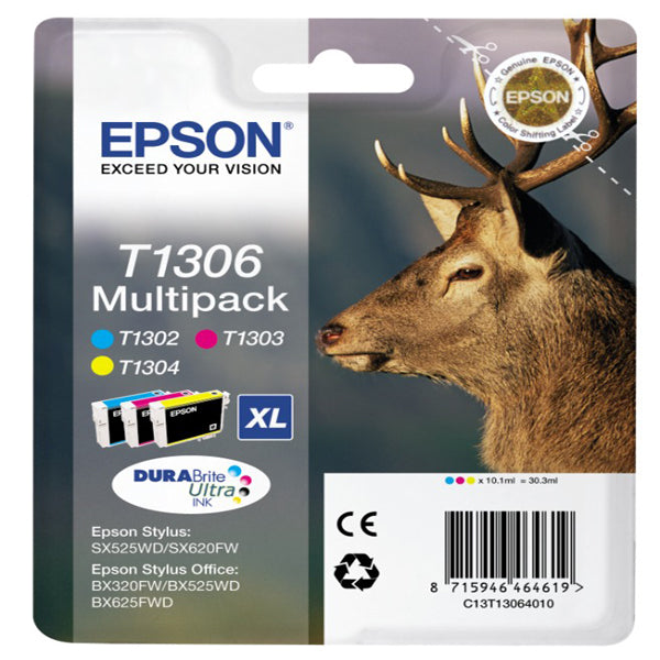 EPSON - C13T13064012 - Epson - Multipack Cartuccia ink - C-M-Y - T1306 - C13T13064012 - 10,1ml cad