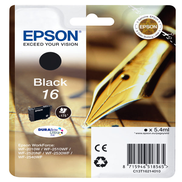 EPSON - C13T16214012 - Epson - Cartuccia ink - 16 - Nero - C13T16214012  - 5,4ml