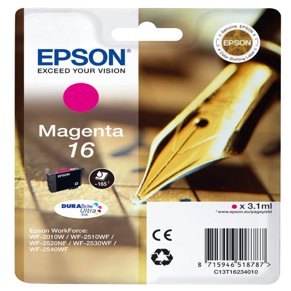 EPSON - C13T16234012 - Epson - Cartuccia ink - 16 - Magenta - C13T16234012 - 3,1ml