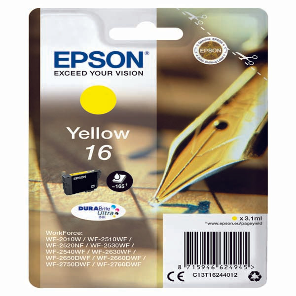 EPSON - C13T16244012 - Epson - Cartuccia ink - 16 - Giallo - C13T16244012 - 3,1ml