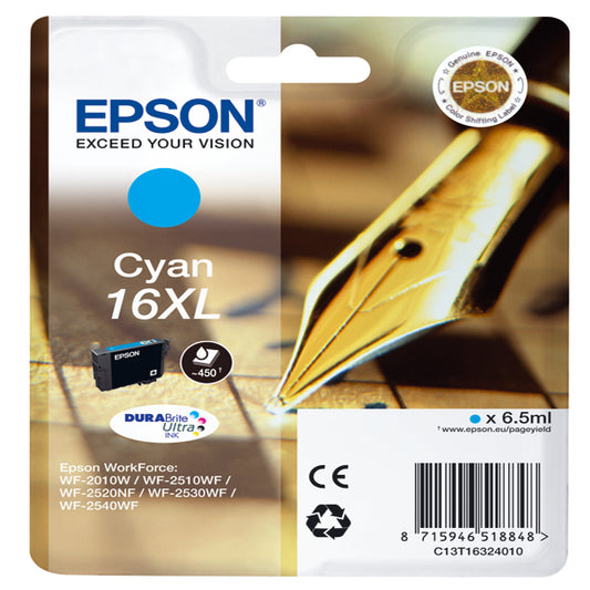 EPSON - C13T16324012 - Epson - Cartuccia ink - 16XL - Ciano - C13T16324012 - 6,5ml