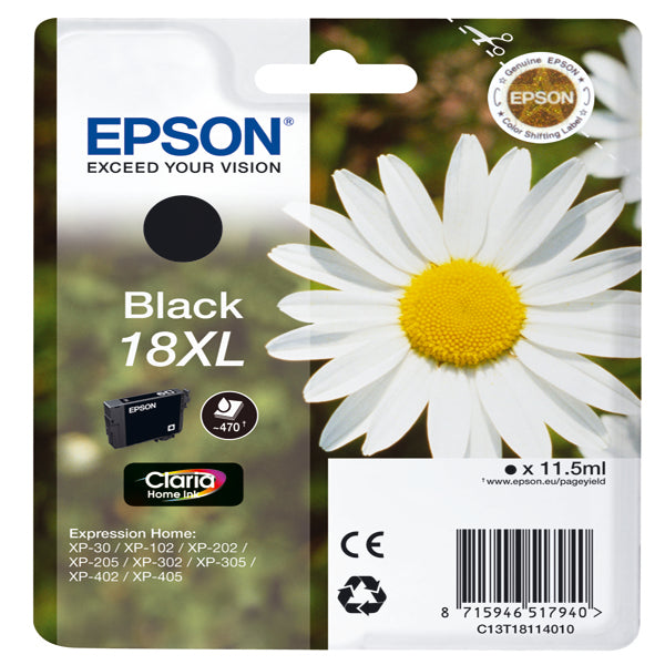 EPSON - C13T18114012 - Epson - Cartuccia ink - 18XL - Nero - C13T18114012 - 11,5ml