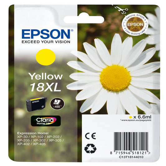 EPSON - C13T18144012 - Epson - Cartuccia ink - 18XL - Giallo - C13T18144012 - 6,6ml