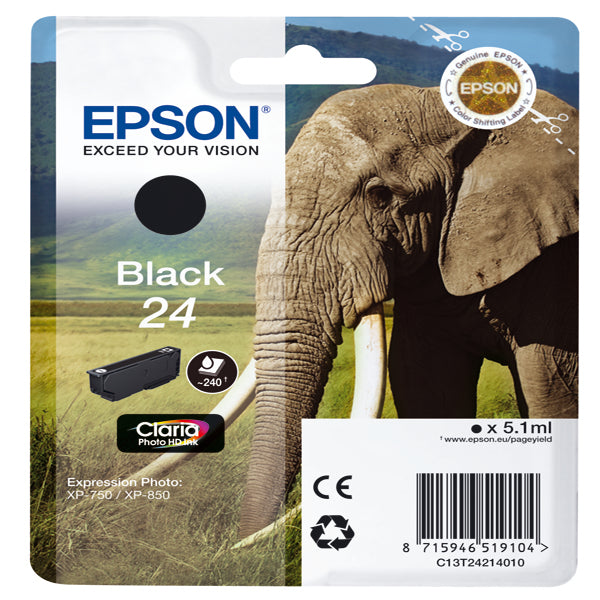 EPSON - C13T24214012 - Epson - Cartuccia ink - 24 - Nero - C13T24214012 - 5,1ml