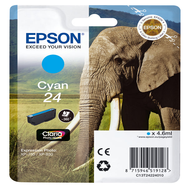 EPSON - C13T24224012 - Epson - Cartuccia ink - 24 - Ciano - C13T24224012 - 4,6ml