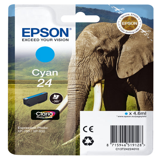 EPSON - C13T24224012 - Epson - Cartuccia ink - 24 - Ciano - C13T24224012 - 4,6ml