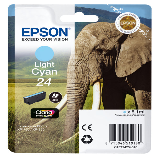 EPSON - C13T24254012 - Epson - Cartuccia ink - 24 - Ciano chiaro - C13T24254012 - 5,1ml