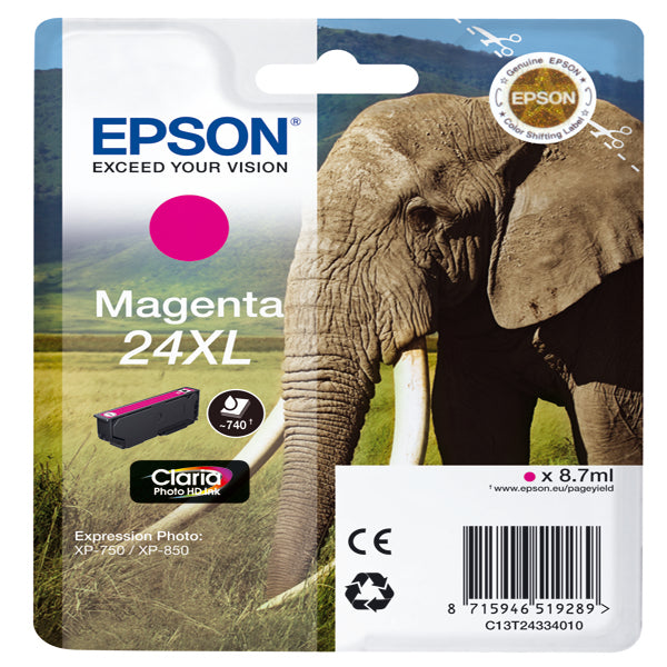 EPSON - C13T24334012 - Epson - Cartuccia ink - 24XL - Magenta - C13T24334012 - 8,7ml