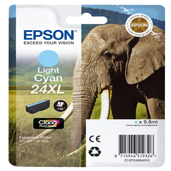 EPSON - C13T24354012 - Epson - Cartuccia ink - 24XL - Ciano chiaro - C13T24354012 - 9,8ml