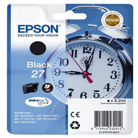 EPSON - C13T27014012 - Epson - Cartuccia ink - 27 - Nero - C13T27014012 - 6,2ml