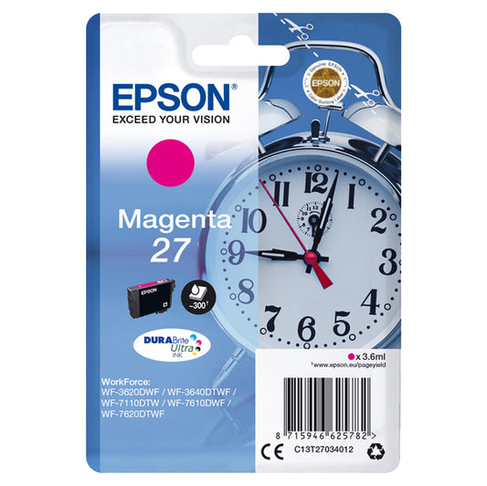 EPSON - C13T27034012 - Epson - Cartuccia ink - 27 - Magenta - C13T27034012 - 3,6ml