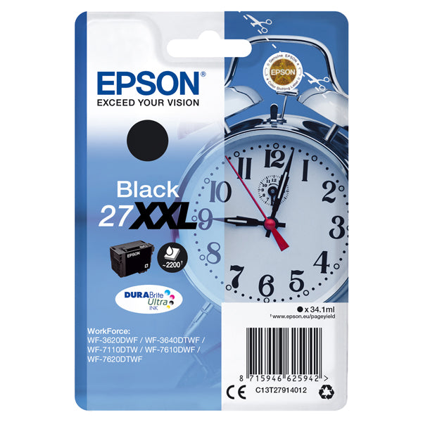 EPSON - C13T27914012 - Epson - Cartuccia ink - 27XXL - Nero - C13T27914012 - 34,1ml