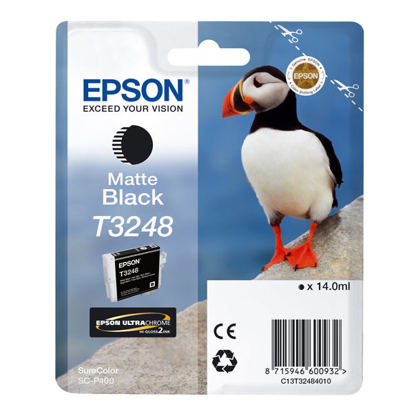 EPSON - C13T32484010 - Epson - Cartuccia ink - Nero opaca - T3248 - C13T32484010 - 14ml