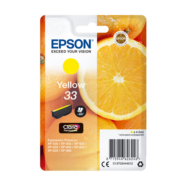 EPSON - C13T33444012 - Epson - Cartuccia ink - 33 - Giallo - C13T33444012 - 6,4ml