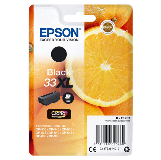 EPSON - C13T33514012 - Epson - Cartuccia ink - 33XL - Nero - C13T33514012 - 12,2ml