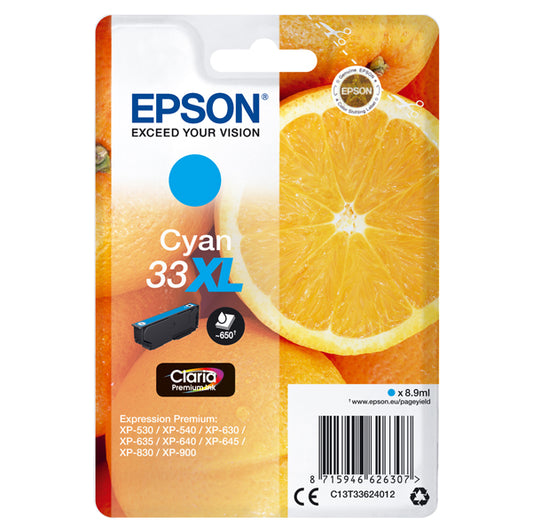 EPSON - C13T33624012 - Epson - Cartuccia ink - 33XL - Ciano - C13T33624012 - 8,9ml