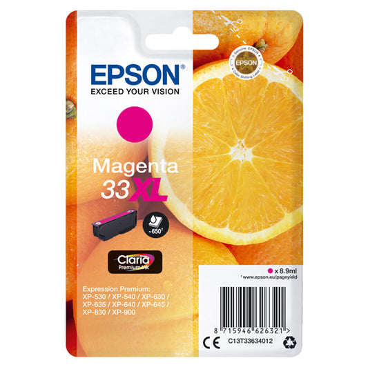 EPSON - C13T33634012 - Epson - Cartuccia ink - 33XL - Magenta - C13T33634012 - 8,9ml