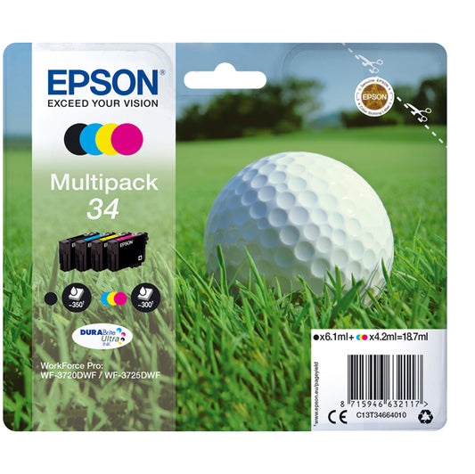EPSON - C13T34664010 - Epson - Cartuccia ink - 34 - C-M-Y-K - C13T34664010 - C-M-Y 4,2ml - K 6,1ml
