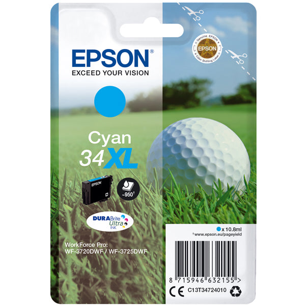 EPSON - C13T34724010 - Epson - Cartuccia ink - 34XL - Ciano - C13T34724010 - 10,8ml