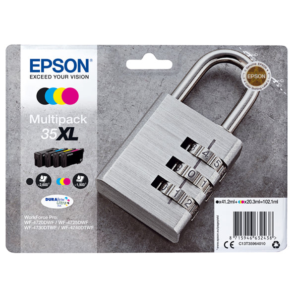 EPSON - C13T35964010 - Epson - Cartuccia ink - 35XL - C-M-Y-K - C13T35964010 - C-M-Y 20,3ml - K 41,2ml