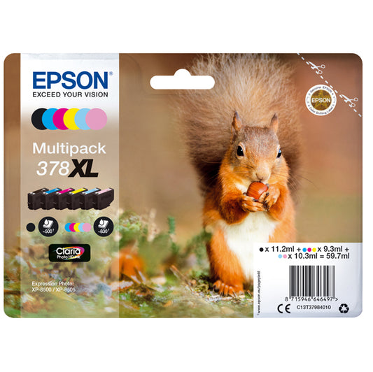 EPSON - C13T37984010 - Epson - Multipack Cartuccia ink - 378XL - C-M-Y-C CH-M CH-K - C13T37984010 - C-M-Y 9,3ml - C CH-M CH 10,2ml - K 11,2ml