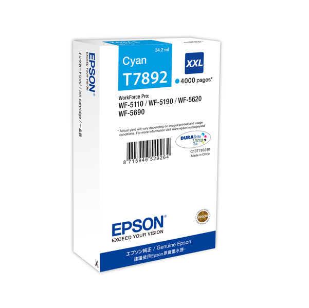 EPSON - C13T789240 - Epson - Tanica - Ciano - T7892 - C13T789240 - 34,2ml