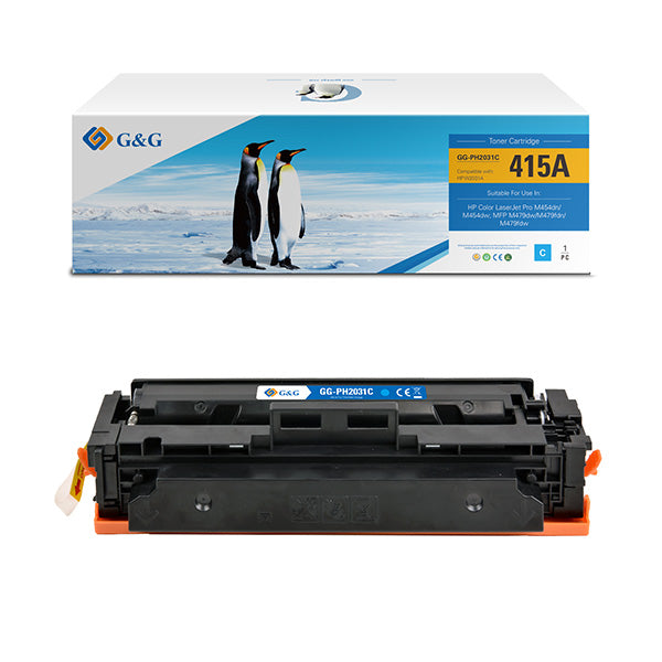 G&G - GG-PH2031C - GG - Toner Compatibile per Hp W2031A - Ciano - 2.100 pag