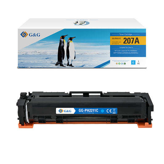 G&G - GG-PH2211C - GG - Toner Compatibile per Hp W2211A - Ciano - 1.250 pag