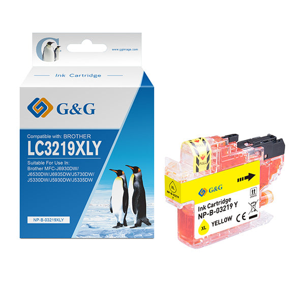 G&G - NP-B-03219XLY - GG - Cartuccia ink Compatibile per Brother MFC-J6930DW-J6530DW-J6935DW - Giallo