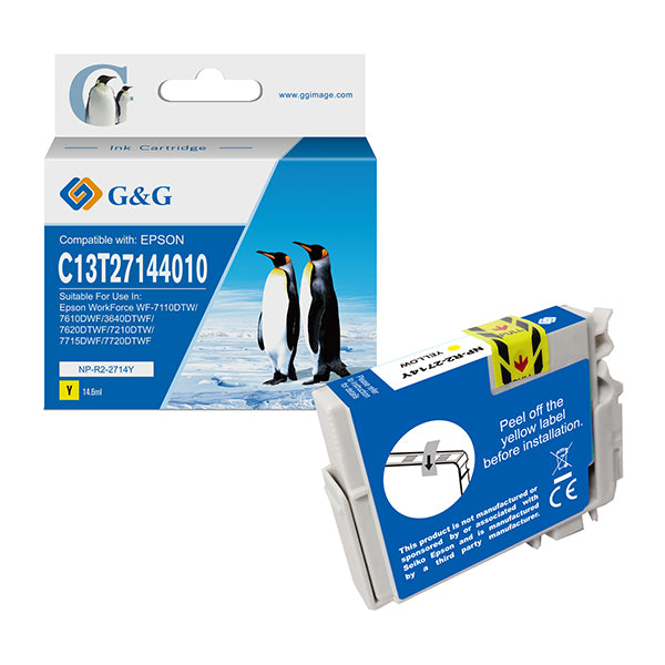 G&G - NP-R2-2714Y - GG - Cartuccia ink Compatibile per Epson WorkForce  WF-3620DWF-WF-7110DTW-WF-7620DTWF - Giallo