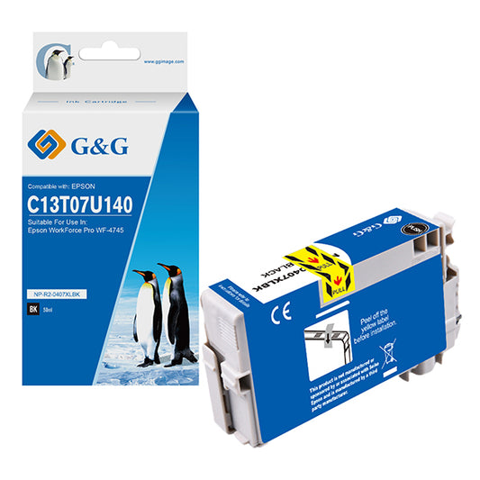 G&G - NP-R2-0407XLBK - GG - Cartuccia ink Compatibile per Epson WorkForce Pro WF-4745 - Nero