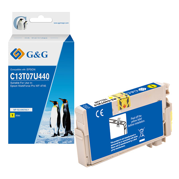 G&G - NP-R2-0407XLY - GG - Cartuccia ink Compatibile per Epson WorkForce Pro WF-4745 - Giallo