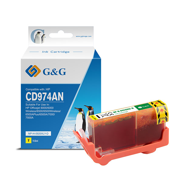 G&G - NP-H-0920XLY-D - GG - Cartuccia ink Compatibile per HP 902XL - Giallo