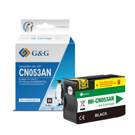 G&G - NP-H-0932XLBK-D - GG - Cartuccia ink Compatibile per HP 933 - Nero