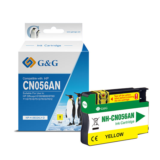 G&G - NP-H-0933XLY-D - GG - Cartuccia ink Compatibile per HP 933 - Giallo
