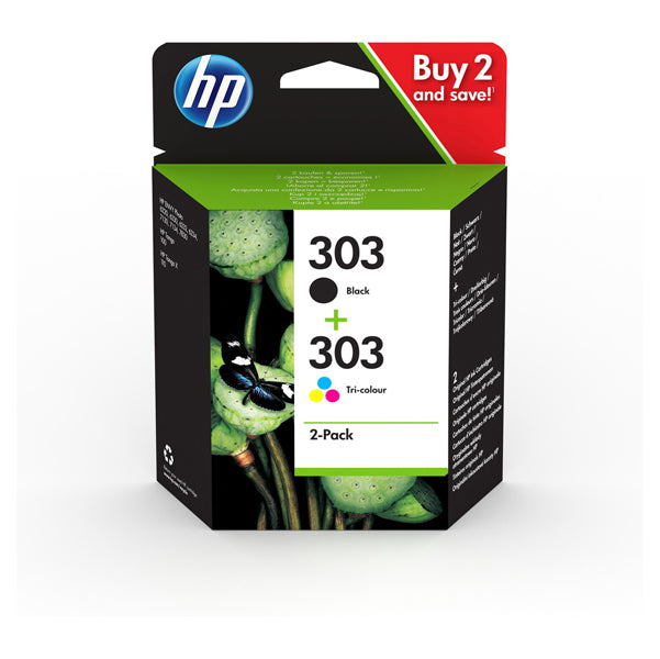 HP - 3YM92AE - Hp - Cartuccia ink originale- 303 - C-M-Y-K - 3YM92AE - C-M-Y 165 pag - K 200 pag