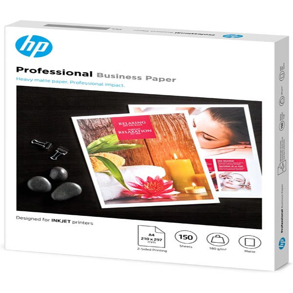 HP - 7MV79A - Hp - Confezione da 150 fogli carta per getto d'inchiostro HP originale opaca professionale A4 - 7MV79A